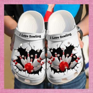 Bowling I Love Crocs Clog Clog Shoes