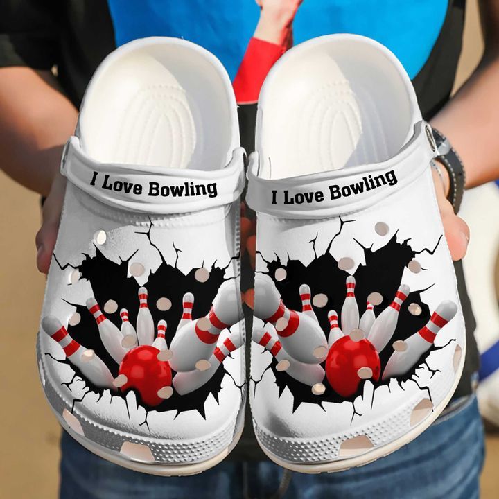 Bowling I Love Sku 321 Crocs Crocband Clog Comfortable For Mens Womens Classic Clog Water Shoes Bowling I Love Sku 321 Crocs Crocband Clog Comfortable For Mens Womens Classic Clog Water Shoes