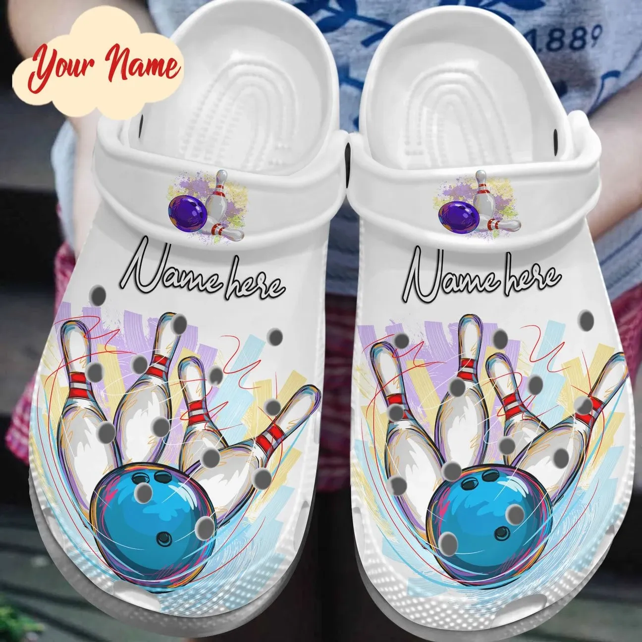 Bowling Personalized Clog Custom Crocs Comfortablefashion Style Comfortable For Women Men Kid Print 3D Joy Bowling Personalized Clog Custom Crocs Comfortablefashion Style Comfortable For Women Men Kid Print 3D Joy