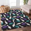 Bowling Purple Rug Sport Decor Gift Floor Decor Living Room Carpet Rug Area Rug - 2d3dd54caa71