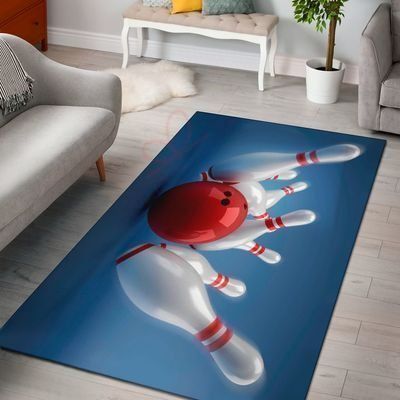 Bowling Red Blue Rug Sport Decor Gift Floor Decor Living Room Carpet Rug Area Rug - 24f7d19a3782 Bowling Red Blue Rug Sport Decor Gift Floor Decor Living Room Carpet Rug Area Rug - 24f7d19a3782