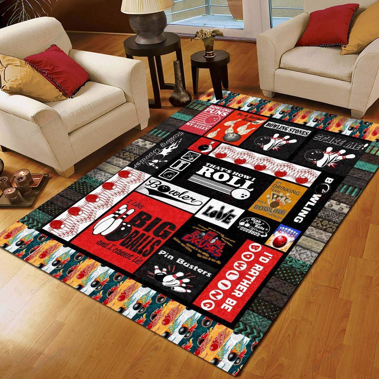 Bowling Thats How Roll Rug Sport Decor Gift Floor Decor Living Room Carpet Rug Area Rug - 19b59cc559d5 Bowling Thats How Roll Rug Sport Decor Gift Floor Decor Living Room Carpet Rug Area Rug - 19b59cc559d5