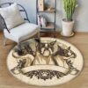 Boxer Company Round Carpet Floor Rug Living Room Bedroom Decor Round Area Rug Carpet