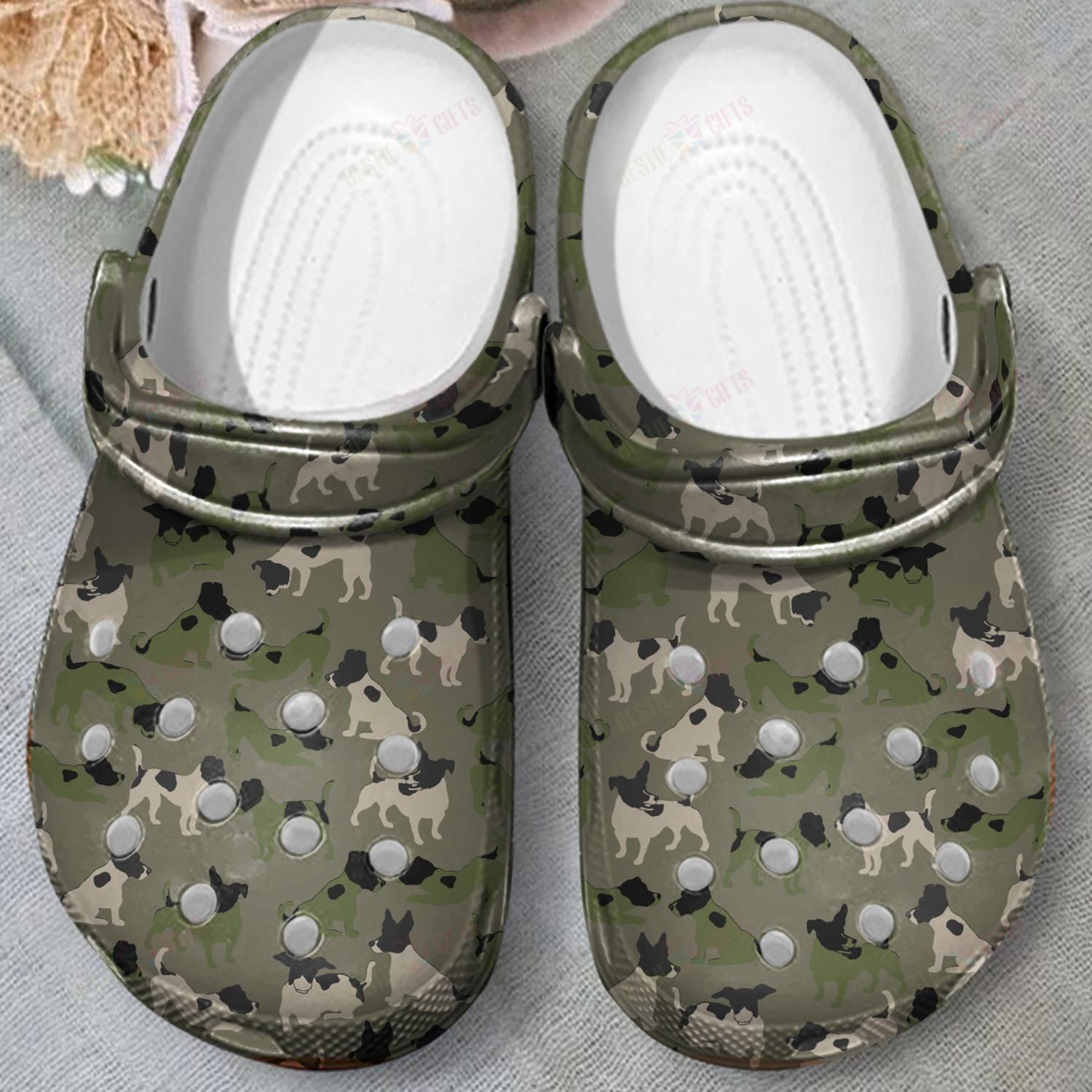 Boxer Dog Camo Crocs Clog Classic Clogs Shoes Boxer Dog Camo Crocs Clog Classic Clogs Shoes