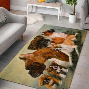 Boxer Dog Rug Sport Decor Gift Floor Decor Living Room Carpet Rug Area Rug - fc312198a136