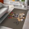 Boxer Floral Rug Sport Decor Gift Floor Decor Living Room Carpet Rug Area Rug - 386e12343de1