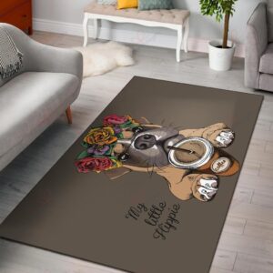 Boxer Floral Rug Sport Decor Gift Floor Decor Living Room Carpet Rug Area Rug - 386e12343de1