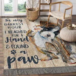 Boxer Found A Paw Rug Sport Decor Gift Floor Decor Living Room Carpet Rug Area Rug - 9c540434758b