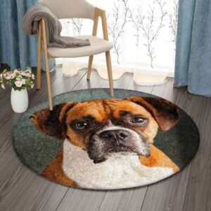 Boxer Round Carpet Floor Rug Living Room Bedroom Decor Round Area Rug Carpet