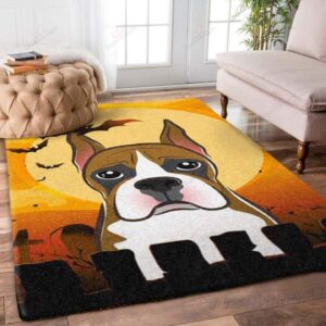 Boxer Halloween Rug Sport Decor Gift Floor Decor Living Room Carpet Rug Area Rug - f983d3067a03