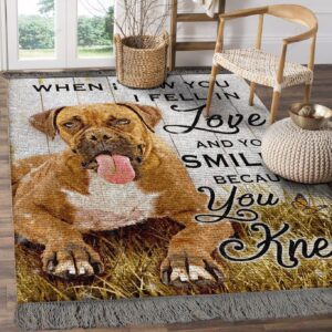 Boxer I Fell In Love 2 Rug Sport Decor Gift Floor Decor Living Room Carpet Rug Area Rug - 6451686e378f