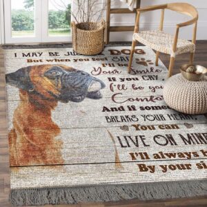 Boxer Ill Always By Your Side 2 Rug Sport Decor Gift Floor Decor Living Room Carpet Rug Area Rug - b4150b99125f