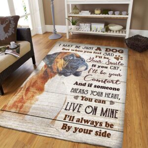 Boxer Ill Always By Your Side 2 Rug Sport Decor Gift Floor Decor Living Room Carpet Rug Area Rug - 3bd1b35246c4