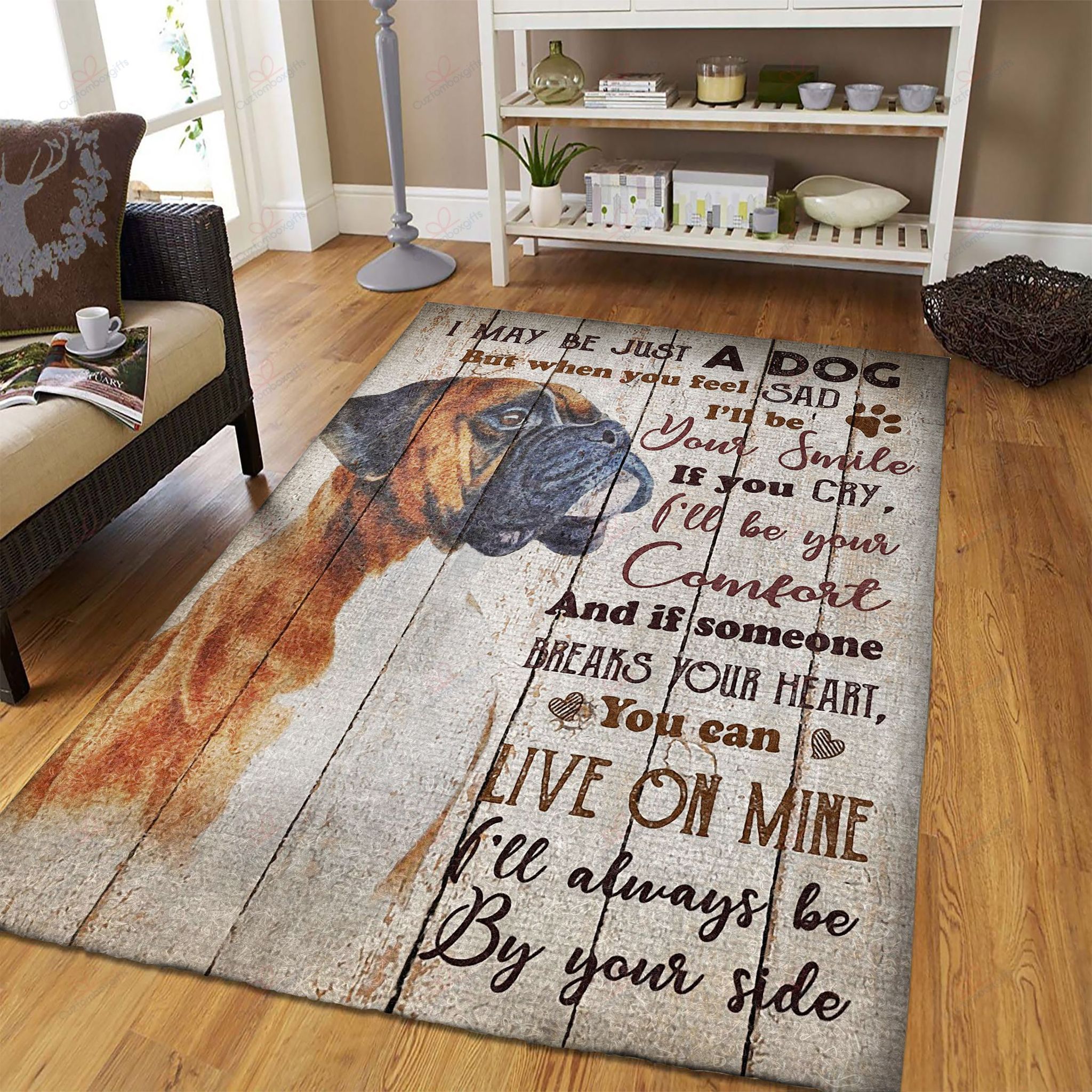 Boxer Ill Always By Your Side Rug Sport Decor Gift Floor Decor Living Room Carpet Rug Area Rug - 0338b132b02a Boxer Ill Always By Your Side Rug Sport Decor Gift Floor Decor Living Room Carpet Rug Area Rug - 0338b132b02a