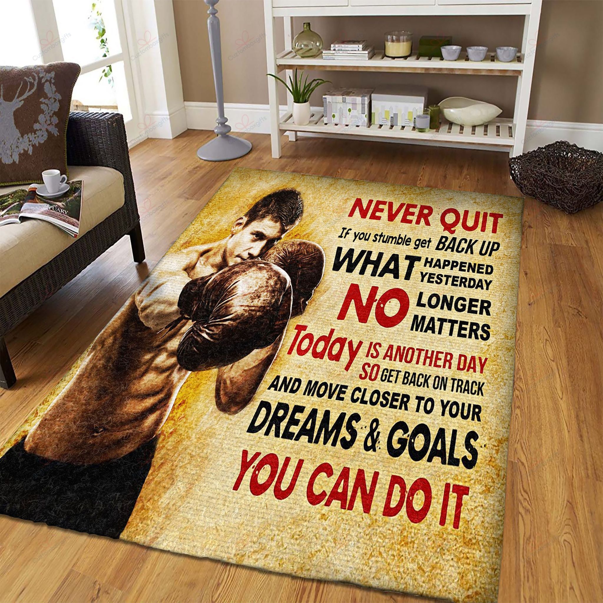 Boxer Never Quit Rug Sport Decor Gift Floor Decor Living Room Carpet Rug Area Rug - 7333f3abc01e Boxer Never Quit Rug Sport Decor Gift Floor Decor Living Room Carpet Rug Area Rug - 7333f3abc01e