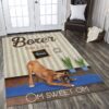 Boxer On Sweet Om Rug Sport Decor Gift Floor Decor Living Room Carpet Rug Area Rug - 4c72fb36942e