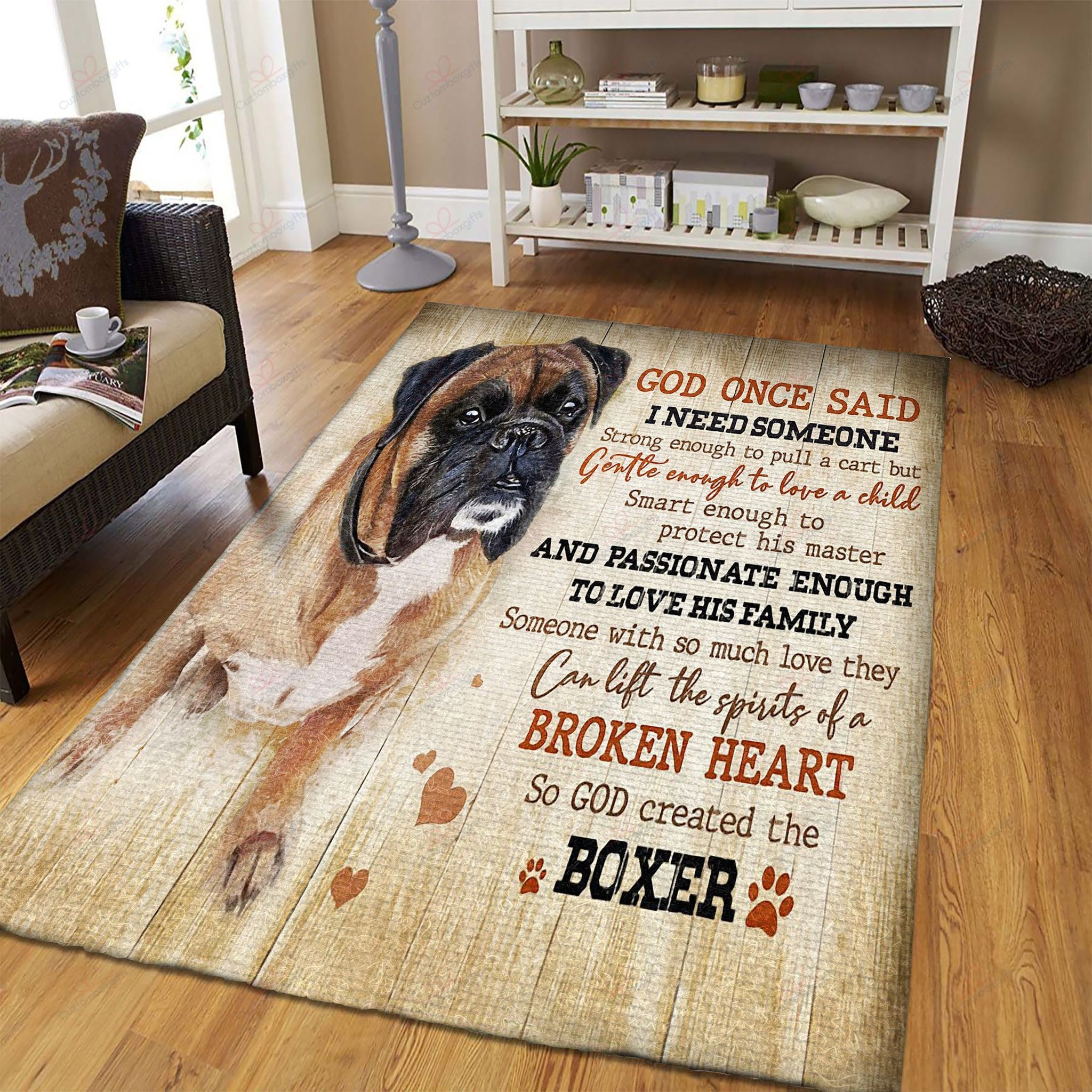 Boxer Once God Said I Need Rug Sport Decor Gift Floor Decor Living Room Carpet Rug Area Rug - 05402cf16123 Boxer Once God Said I Need Rug Sport Decor Gift Floor Decor Living Room Carpet Rug Area Rug - 05402cf16123