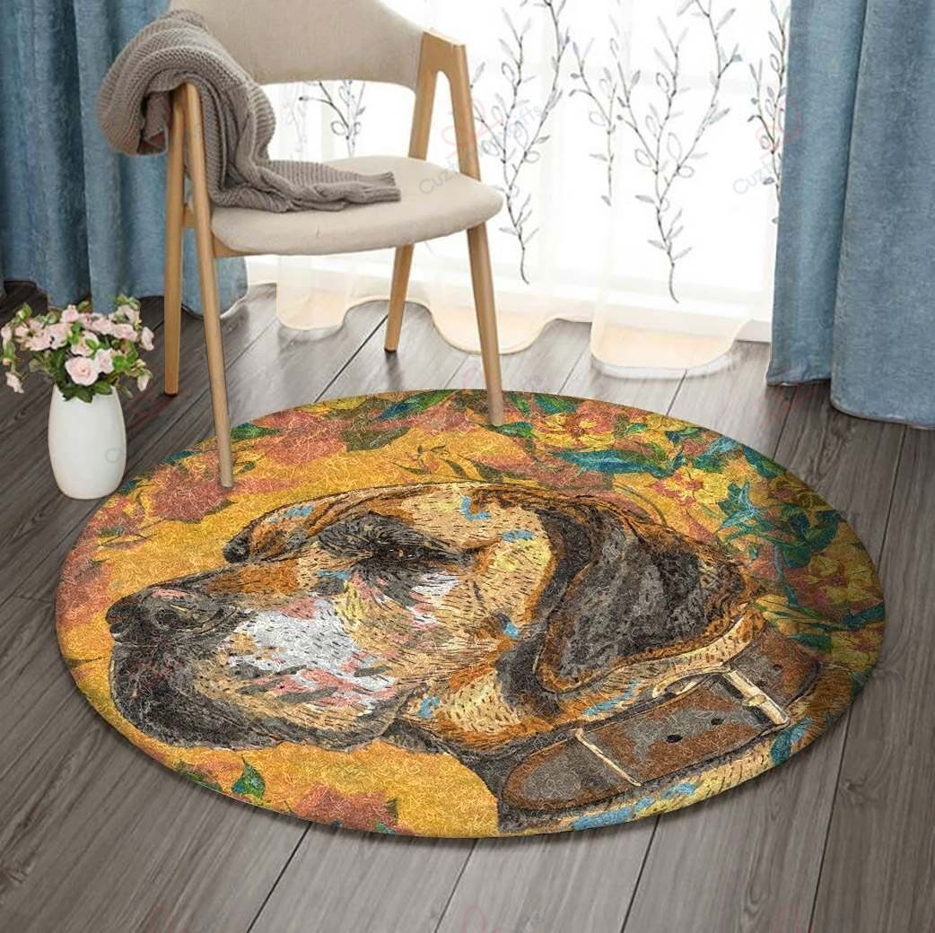 Boxer Painting Round Carpet Floor Rug Living Room Bedroom Decor Round Area Rug Carpet Boxer Painting Round Carpet Floor Rug Living Room Bedroom Decor Round Area Rug Carpet