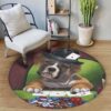 Boxer Playing Pocker Round Carpet Floor Rug Living Room Bedroom Decor Round Area Rug Carpet