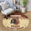 Boxer Security Service Round Carpet Floor Rug Living Room Bedroom Decor Round Area Rug Carpet