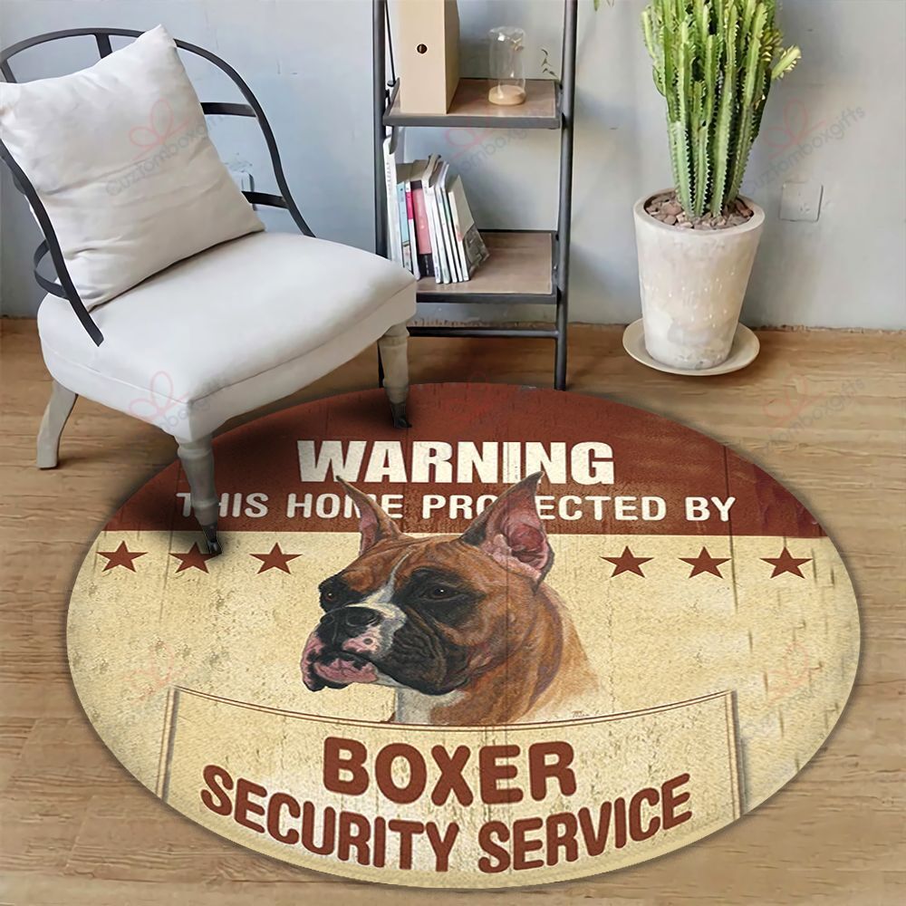 Boxer Security Service Round Carpet Floor Rug Living Room Bedroom Decor Round Area Rug Carpet Boxer Security Service Round Carpet Floor Rug Living Room Bedroom Decor Round Area Rug Carpet