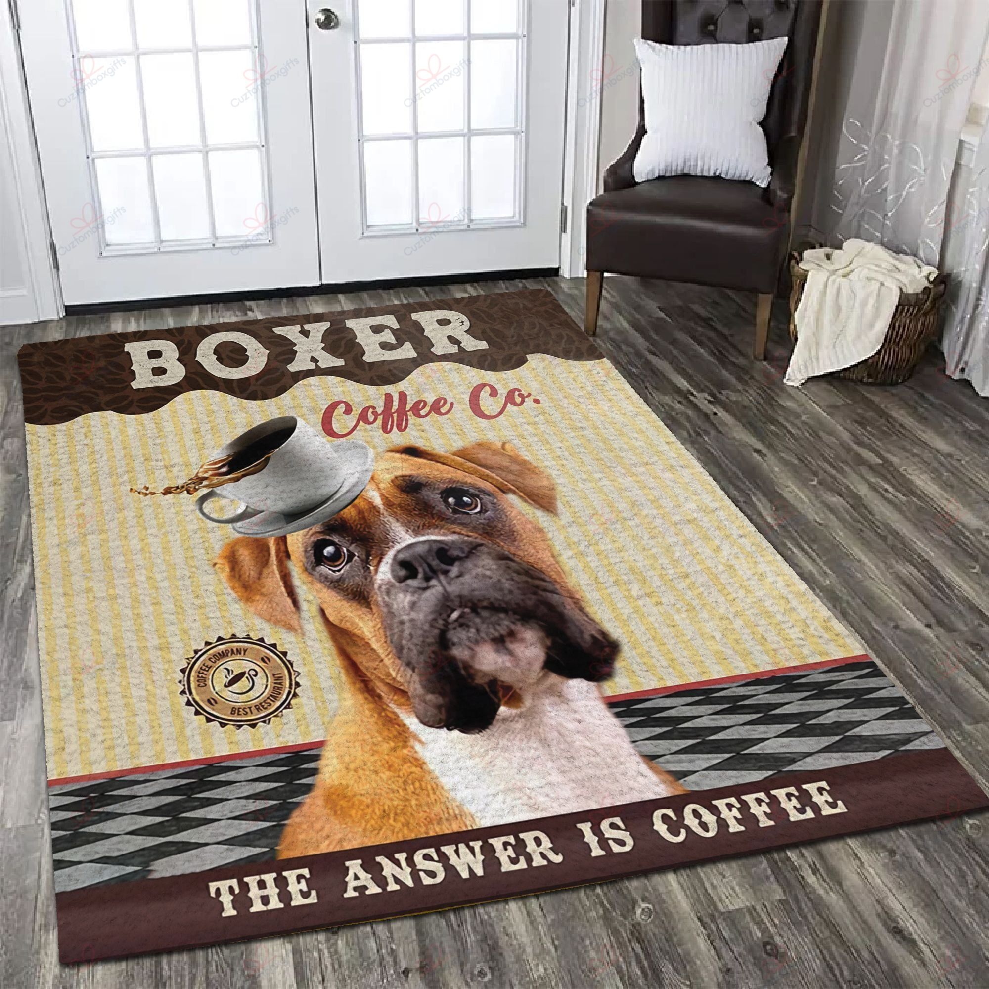 Boxer The Answer Is Coffee Rug Sport Decor Gift Floor Decor Living Room Carpet Rug Area Rug - e5ec3dd3b270 Boxer The Answer Is Coffee Rug Sport Decor Gift Floor Decor Living Room Carpet Rug Area Rug - e5ec3dd3b270
