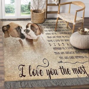 Boxer When I Say I Love You More I Love You The Most Rug Sport Decor Gift Floor Decor Living Room Carpet Rug Area Rug - fe054f408ee2