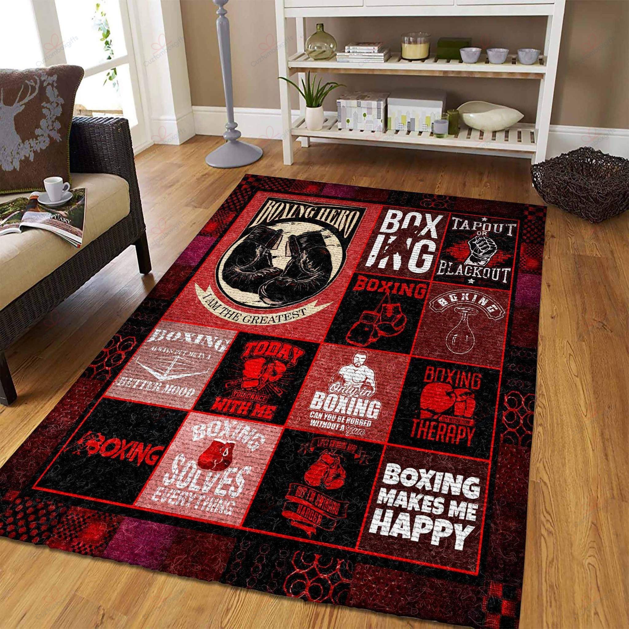 Boxing 1 Rug Sport Decor Gift Floor Decor Living Room Carpet Rug Area Rug - 435308f3d86f Boxing 1 Rug Sport Decor Gift Floor Decor Living Room Carpet Rug Area Rug - 435308f3d86f