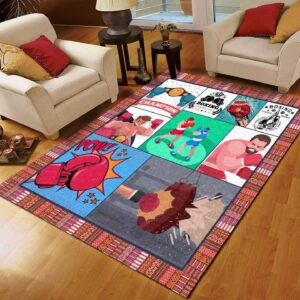 Boxing Rug Sport Decor Gift Floor Decor Living Room Carpet Rug Area Rug - 348e8a08827f