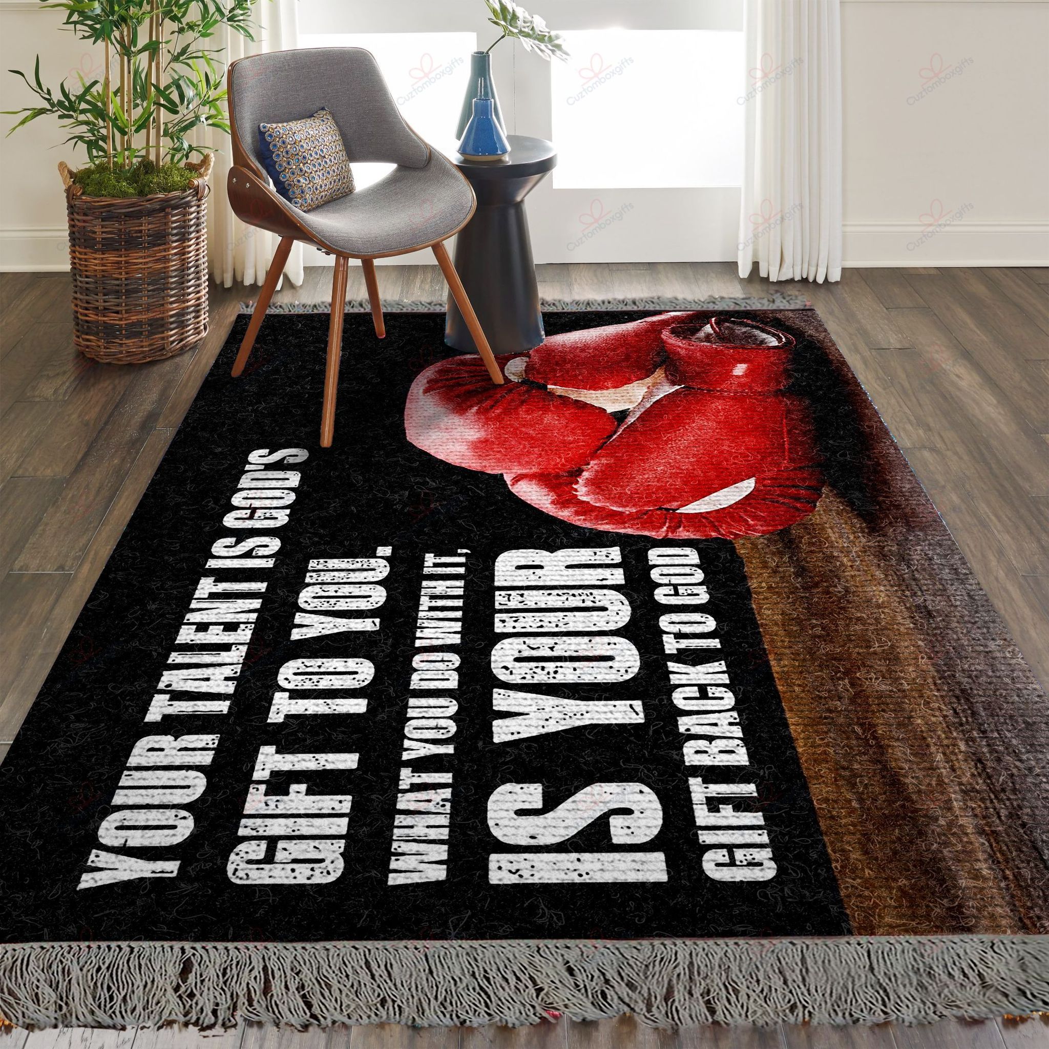 Boxing Your Talent Is Gods Gift To You Rug Sport Decor Gift Floor Decor Living Room Carpet Rug Area Rug - 42dee7fb773d Boxing Your Talent Is Gods Gift To You Rug Sport Decor Gift Floor Decor Living Room Carpet Rug Area Rug - 42dee7fb773d