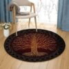 Branch Tree Of Life Round Carpet Floor Rug Living Room Bedroom Decor Round Area Rug Carpet