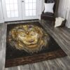 Brass Lion Rug Sport Decor Gift Floor Decor Living Room Carpet Rug Area Rug - 54d719ed4952
