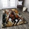 Brave Horse Rug Sport Decor Gift Floor Decor Living Room Carpet Rug Area Rug - 5dda8765fb6a