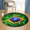 Brazil Round Carpet Floor Rug Living Room Bedroom Decor Round Area Rug Carpet