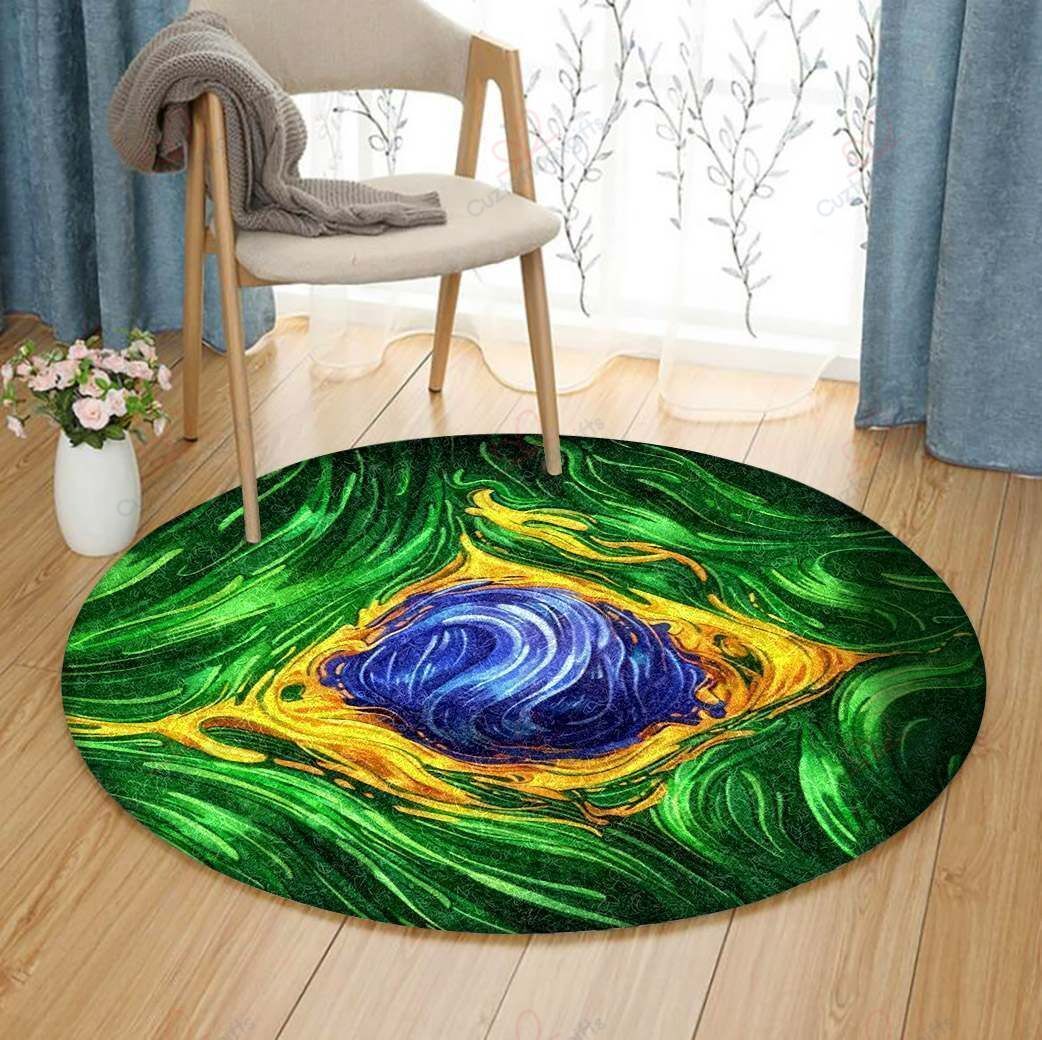 Brazil Round Carpet Floor Rug Living Room Bedroom Decor Round Area Rug Carpet Brazil Round Carpet Floor Rug Living Room Bedroom Decor Round Area Rug Carpet
