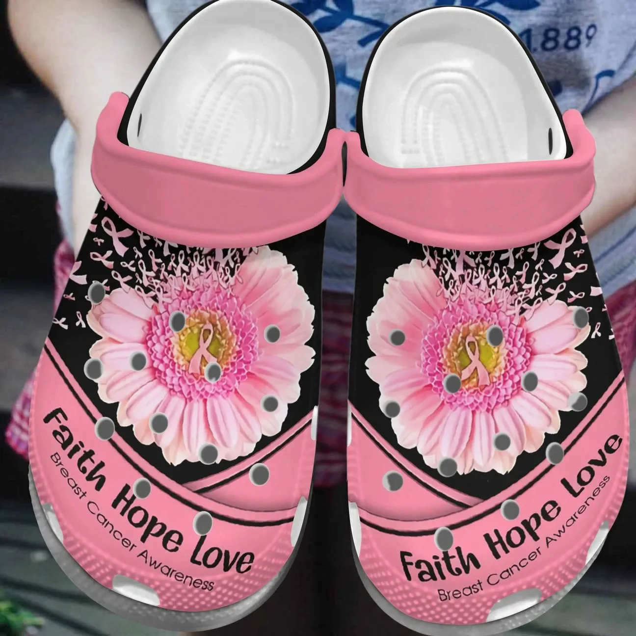 Breast Cancer Personalize Clog Custom Crocs Fashionstyle Comfortable For Women Men Kid Print 3D Breast Cancer Awareness Breast Cancer Personalize Clog Custom Crocs Fashionstyle Comfortable For Women Men Kid Print 3D Breast Cancer Awareness