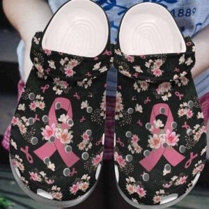 Breast Cancer Personalized Clog Custom Crocs Comfortablefashion Style Comfortable For Women Men Kid Print 3D Breast Cancer Awareness