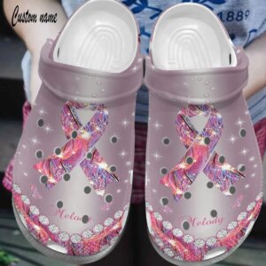 Breast Cancer Personalized Personalize Clog Custom Crocs Fashionstyle Comfortable For Women Men Kid Print 3D Pink