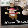 Brew Dolph Rudolph Christmas Holiday Rug Sport Decor Gift Floor Decor Living Room Carpet Rug Area Rug - 82e276aff0c8