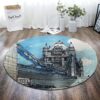 Bridge Round Carpet Floor Rug Living Room Bedroom Decor Round Area Rug Carpet
