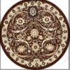 Bridgeport Home Aelmoor Round Carpet Floor Rug Living Room Bedroom Decor Round Area Rug Carpet