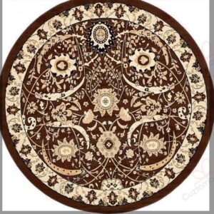 Bridgeport Home Aelmoor Round Carpet Floor Rug Living Room Bedroom Decor Round Area Rug Carpet