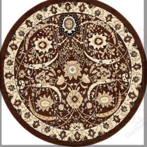 Bridgeport Home Aelmoor Round Carpet Floor Rug Living Room Bedroom Decor Round Area Rug Carpet