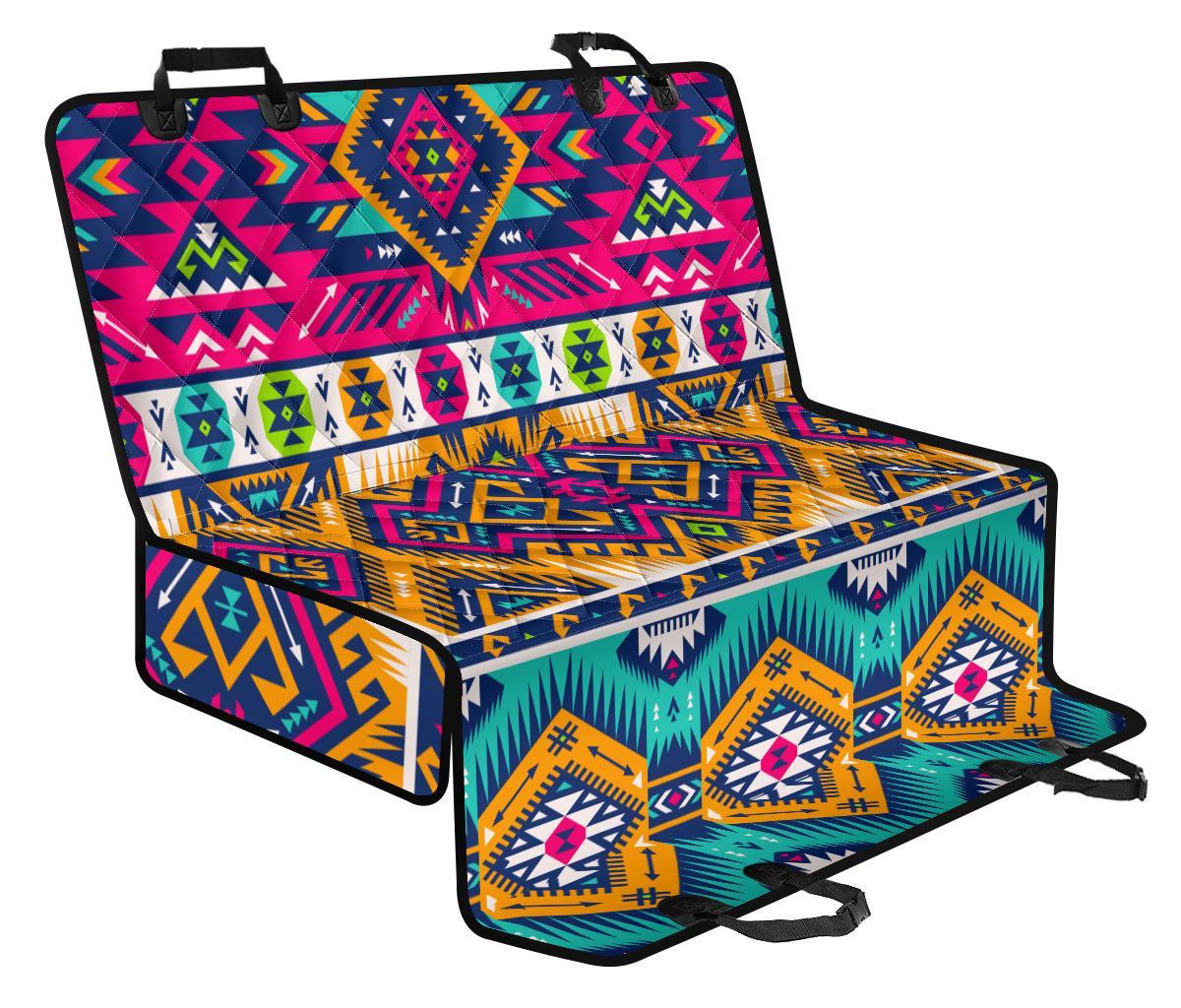 Bright Colors Aztec Pattern Print Pet Car Back Seat Cover - 787cb64639e2 Bright Colors Aztec Pattern Print Pet Car Back Seat Cover - 787cb64639e2
