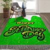 Bright Green Beer Happy St Patricks Day Rug Sport Decor Gift Floor Decor Living Room Carpet Rug Area Rug - 98a6c2c8acd4