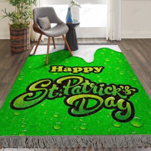 Bright Green Beer Happy St Patricks Day Rug Sport Decor Gift Floor Decor Living Room Carpet Rug Area Rug - 98a6c2c8acd4