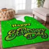 Bright Green Beer Happy St Patricks Day Rug Sport Decor Gift Floor Decor Living Room Carpet Rug Area Rug - c1b8154662ff