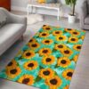 Bright Sunflower Pattern Rug Sport Decor Gift Floor Decor Living Room Carpet Rug Area Rug - 9f0c48e44393