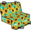 Bright Sunflower Pattern Print Pet Car Back Seat Cover - 9ef30f7e454a