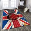 British Flag Guitar Rug Sport Decor Gift Floor Decor Living Room Carpet Rug Area Rug - 8308e6debcf6